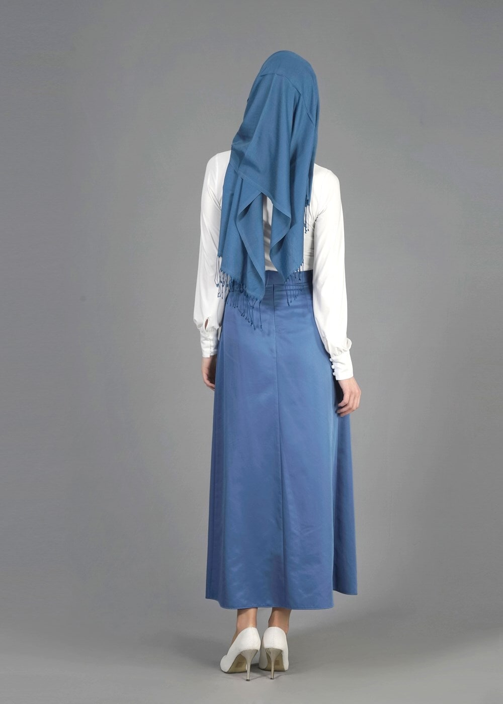 Tesettür giyim LACİVERT T 6723 Seul Tesettür Etek-Alv Fashion