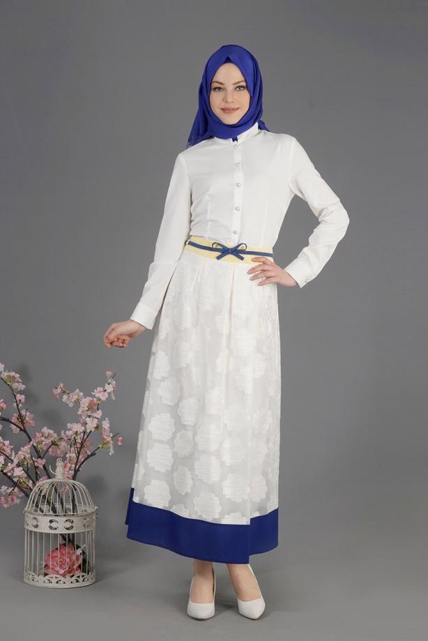 Vêtements hijab  T 6726 Jakar Tesettür Etek-Alv Fashion - TRENDTESETTÜR