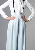 Tesettür giyim MAVİ T 6728 Almina Jakar Tesettür Etek-Alv Fashion