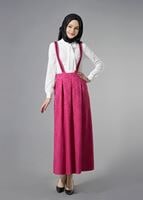 Tesettür giyim FUŞYA T 6728 Almina Jakar Tesettür Etek-Alv Fashion