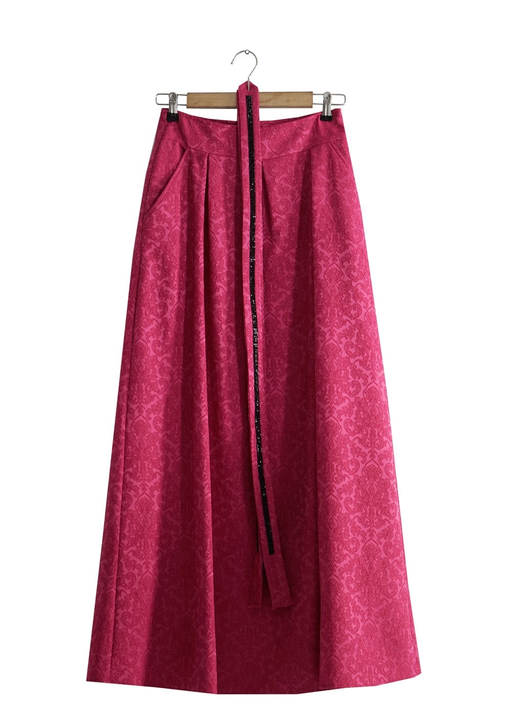 Tesettür giyim FUŞYA T 6728 Almina Jakar Tesettür Etek-Alv Fashion