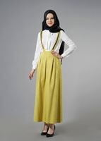 Tesettür giyim YEŞİL T 6728 Almina Jakar Tesettür Etek-Alv Fashion