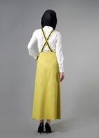 Tesettür giyim YEŞİL T 6728 Almina Jakar Tesettür Etek-Alv Fashion