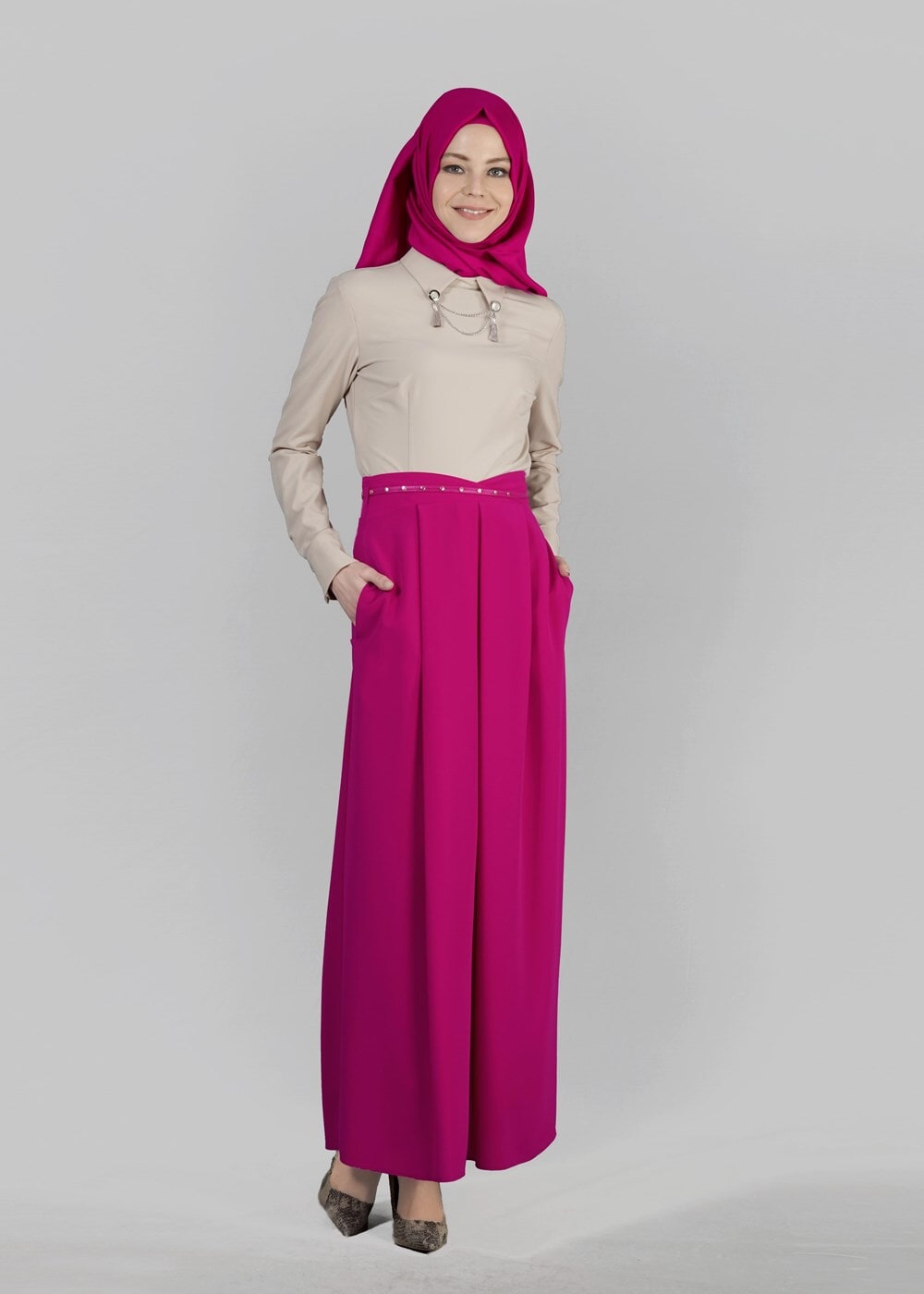 Vêtements hijab POURPRE T 6664 Criss Etek-Alv Fashion