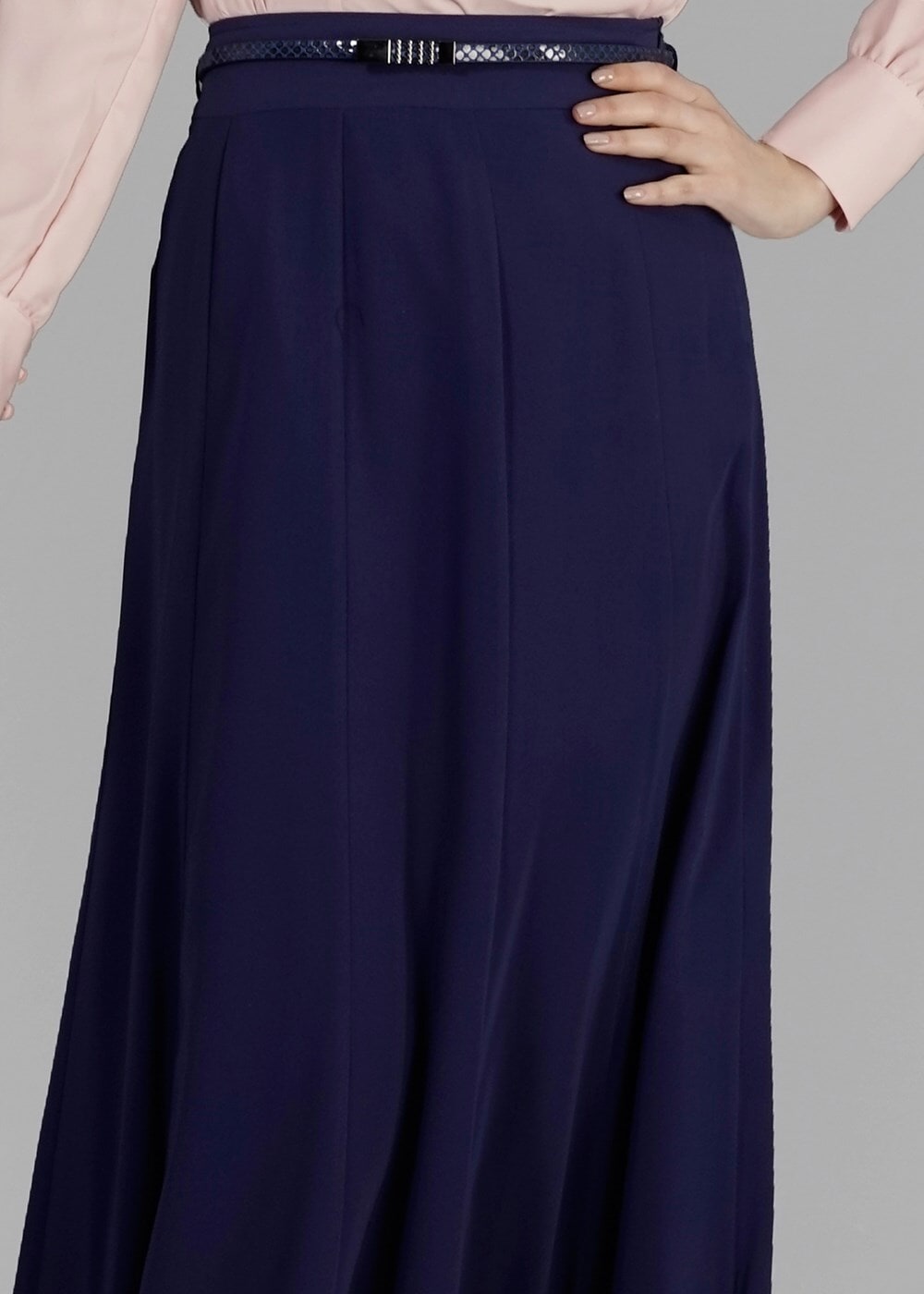 Tesettür giyim LACİVERT T 6696 Gino Tesettür Etek-Alv Fashion