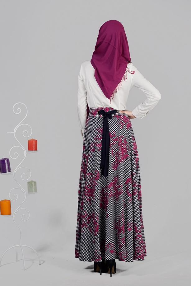 Vêtements hijab  T 6700 Moss Crep Tesettür Etek-Alv Fashion - TRENDTESETTÜR