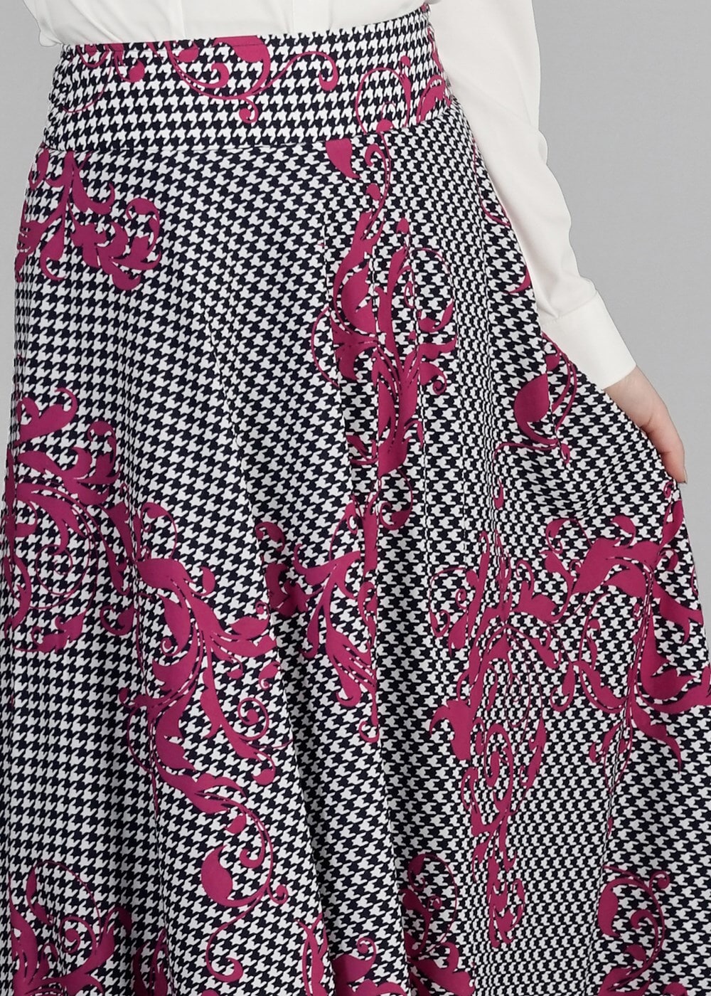 Vêtements hijab FUCHSIA T 6700 Moss Crep Tesettür Etek-Alv Fashion