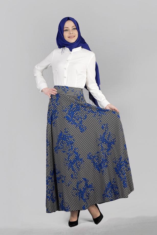 Vêtements hijab  T 6700 Moss Crep Tesettür Etek-Alv Fashion - TRENDTESETTÜR