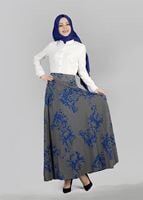 Vêtements hijab BLEU MARINE T 6700 Moss Crep Tesettür Etek-Alv Fashion
