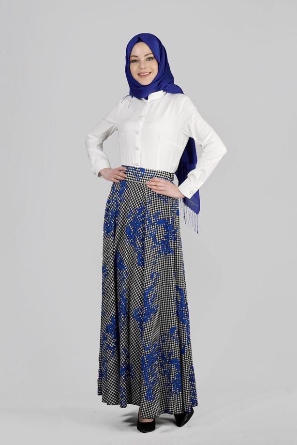 Vêtements hijab  T 6700 Moss Crep Tesettür Etek-Alv Fashion - TRENDTESETTÜR