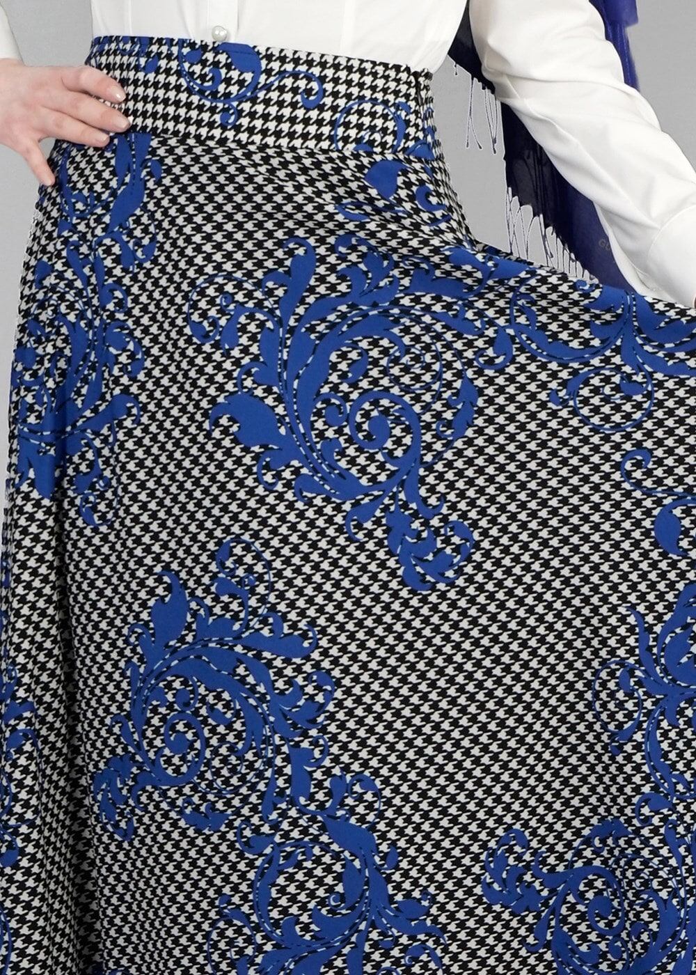 Vêtements hijab BLEU MARINE T 6700 Moss Crep Tesettür Etek-Alv Fashion