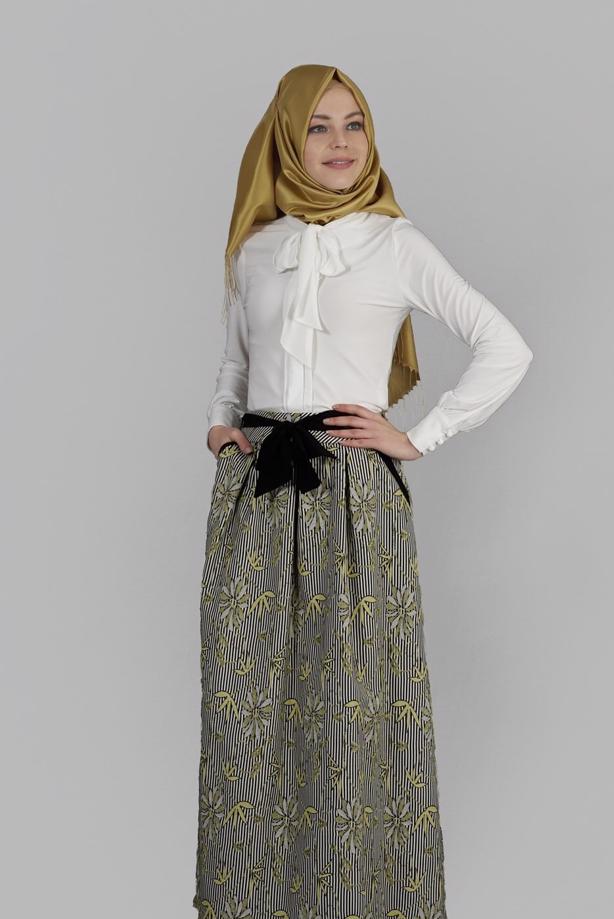 Vêtements hijab  T 6711 Jakar Tesettür Etek-Alv Fashion - TRENDTESETTÜR