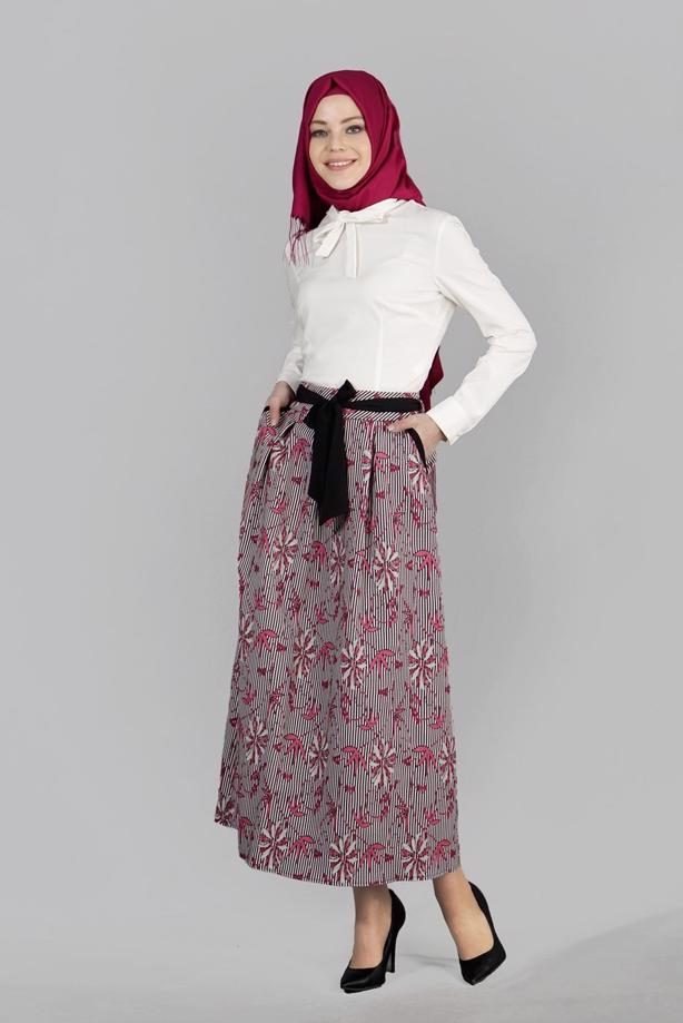 Vêtements hijab  T 6711 Jakar Tesettür Etek-Alv Fashion - TRENDTESETTÜR