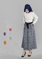 Hijab clothing NAVY BLUE T 6711 Jakar Tesettür Etek-Alv Fashion