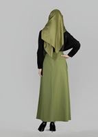 Tesettür giyim YEŞİL T 6734 Dilma Tesettür Etek-Alv Fashion