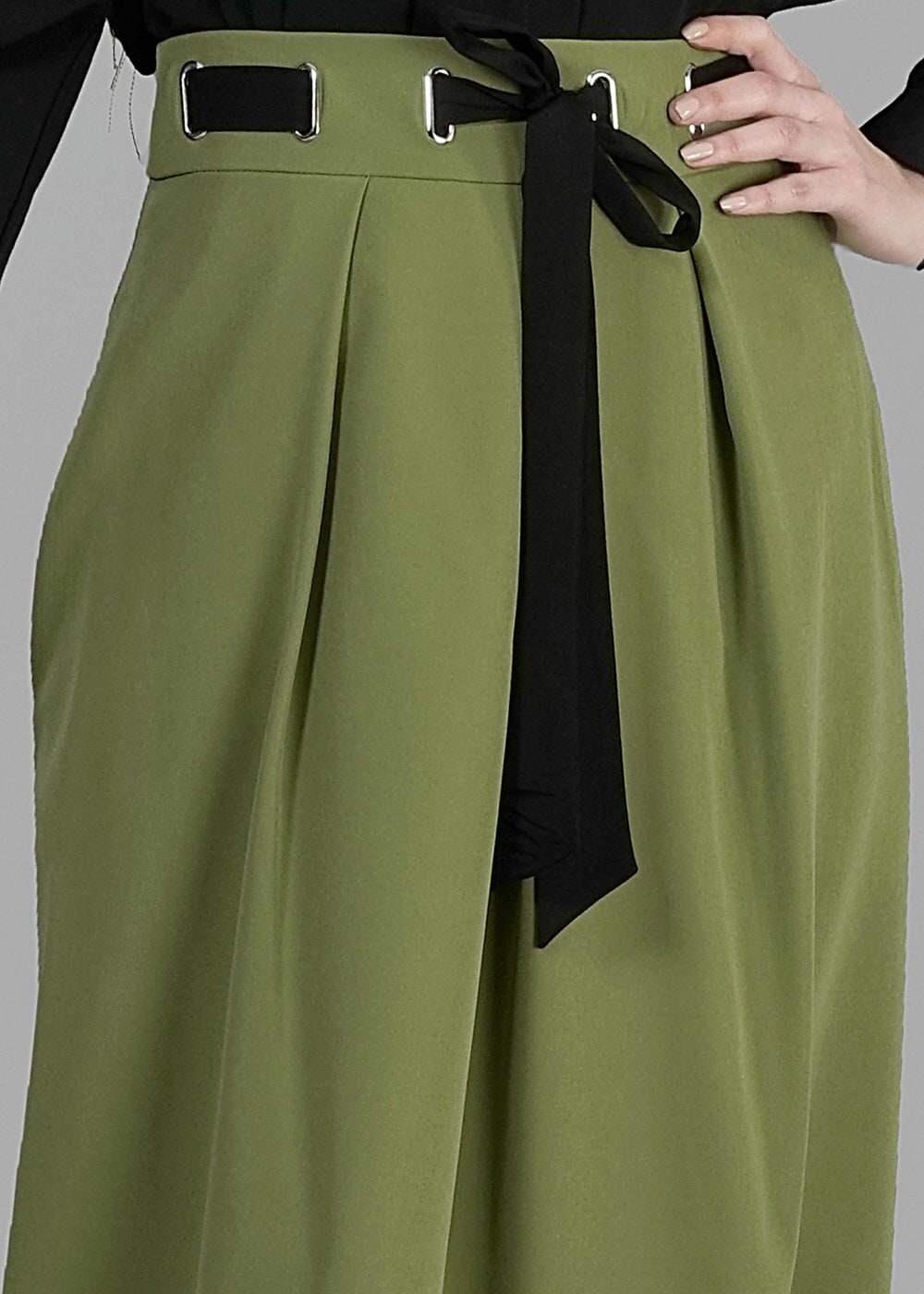 Tesettür giyim YEŞİL T 6734 Dilma Tesettür Etek-Alv Fashion