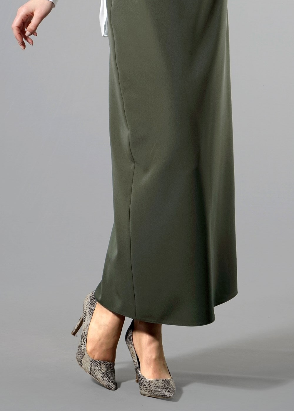 Vêtements hijab KAKI T 6914 Selin Etek-Garzen