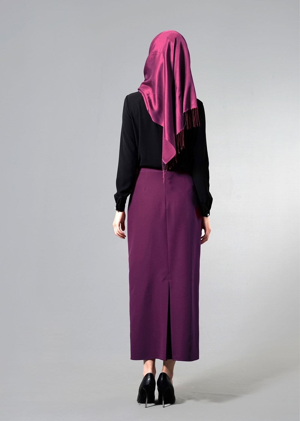 Hijab clothing PURPLE T 6914 Selin Etek-Garzen