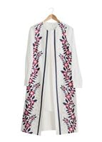 Tesettür giyim LACİVERT T 516 Famelin Çiçek Baskılı Yelek