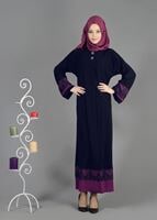 Tesettür giyim LACİVERT T 8139 Gino Tesettür Ferace-Alv Fashion