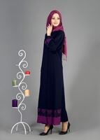 Tesettür giyim LACİVERT T 8139 Gino Tesettür Ferace-Alv Fashion