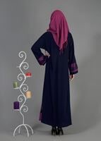 Tesettür giyim LACİVERT T 8139 Gino Tesettür Ferace-Alv Fashion