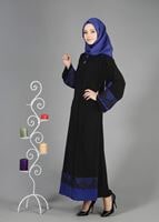 Tesettür giyim SİYAH T 8139 Gino Tesettür Ferace-Alv Fashion