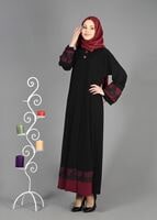 Tesettür giyim SİYAH T 8139 Gino Tesettür Ferace-Alv Fashion