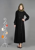 Tesettür giyim SİYAH T 8156 Gino Tesettür Ferace-Alv Fashion