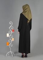 Tesettür giyim SİYAH T 8156 Gino Tesettür Ferace-Alv Fashion