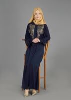 Tesettür giyim LACİVERT T 8108 Alya Tesettür Ferace-Alv Fashion