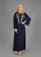 Tesettür giyim LACİVERT T 8108 Alya Tesettür Ferace-Alv Fashion