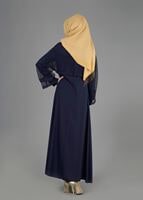 Tesettür giyim LACİVERT T 8108 Alya Tesettür Ferace-Alv Fashion