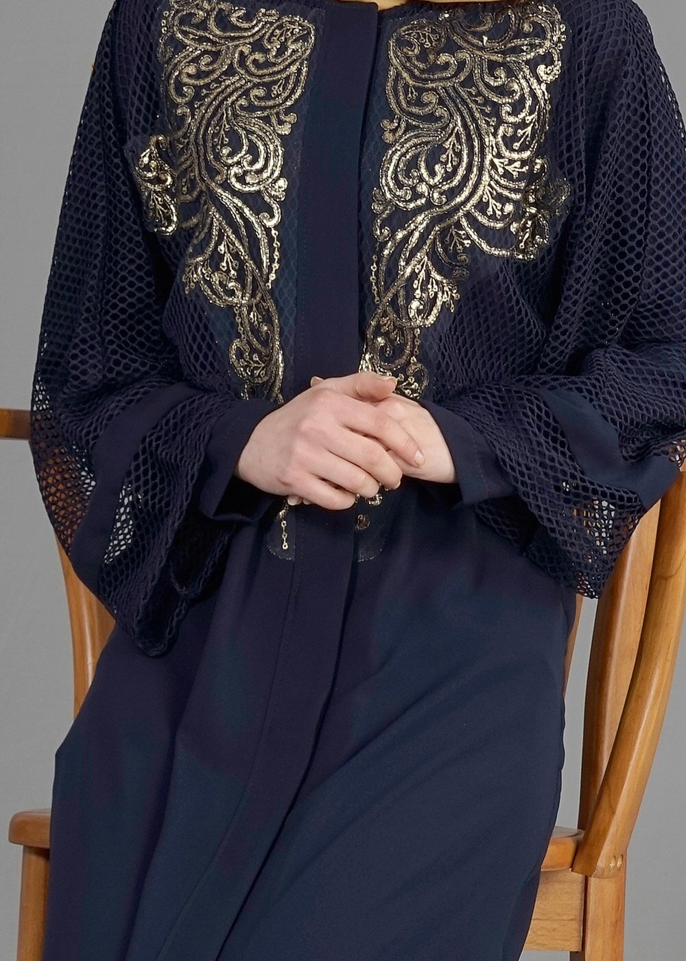 Tesettür giyim LACİVERT T 8108 Alya Tesettür Ferace-Alv Fashion