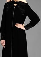 Tesettür giyim SİYAH T 8124 Gino Tesettür Ferace-Alv Fashion