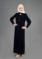 Tesettür giyim LACİVERT T 8124 Gino Tesettür Ferace-Alv Fashion