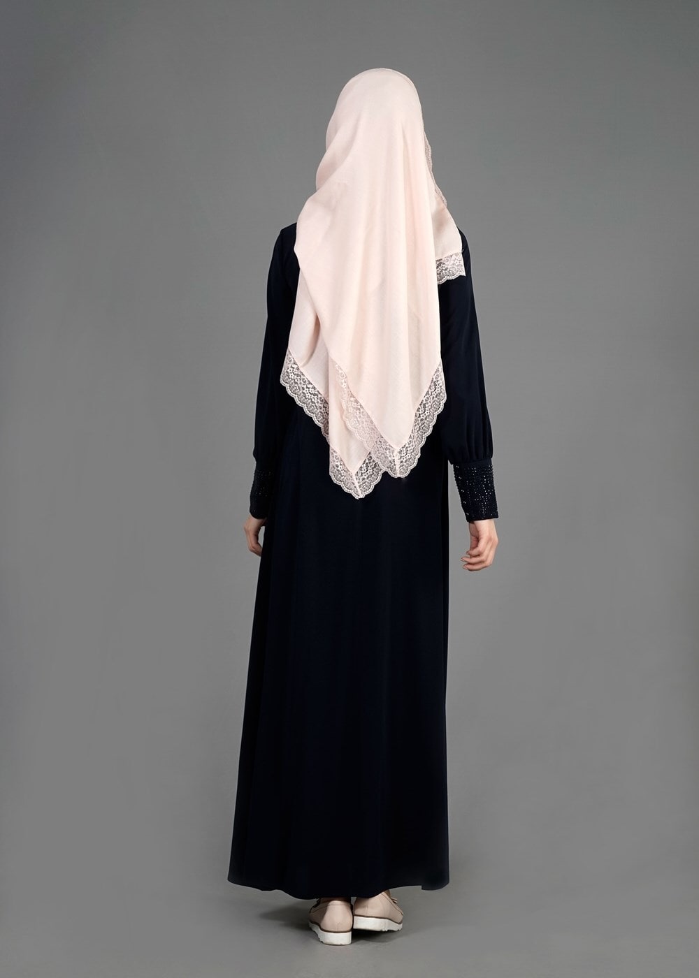 Tesettür giyim LACİVERT T 8124 Gino Tesettür Ferace-Alv Fashion