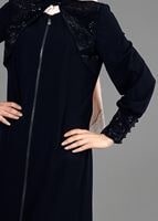 Tesettür giyim LACİVERT T 8124 Gino Tesettür Ferace-Alv Fashion