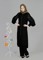 Tesettür giyim SİYAH T 8149 Sude Tesettürlü Pantolon Ferace-Alv Fashion
