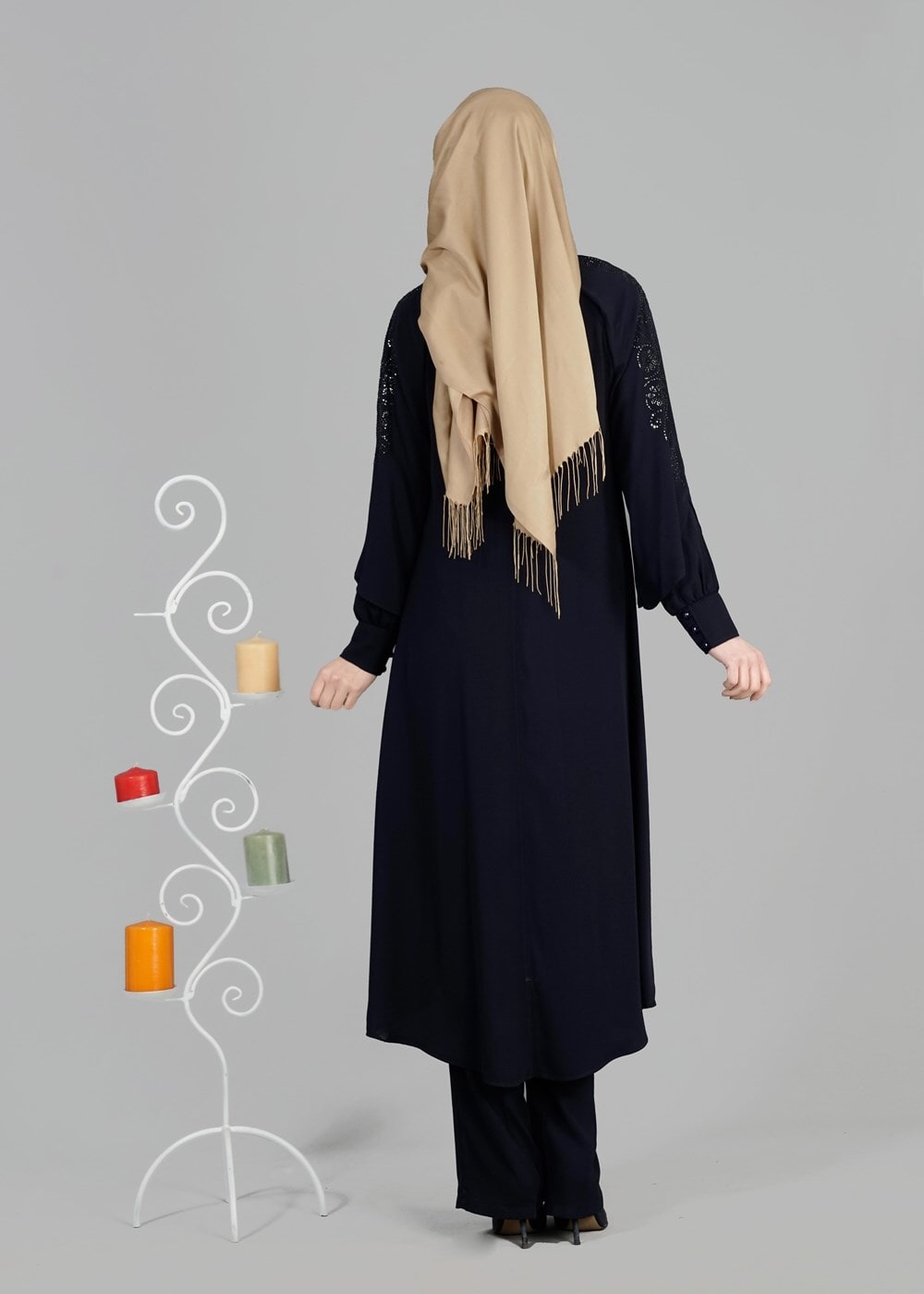 Tesettür giyim LACİVERT T 8149 Sude Tesettürlü Pantolon Ferace-Alv Fashion