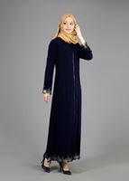 Tesettür giyim LACİVERT T 8151 Gino Tesettür Ferace-Alv Fashion