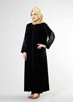 Vêtements hijab NOIR T 8155 Gino Tesettür Ferace-Alv Fashion