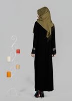 Tesettür giyim SİYAH T 8158 Gino Tesettür Ferace-Alv Fashion