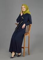 Tesettür giyim LACİVERT T 8166 Uvertur Tesettür Ferace-Alv Fashion