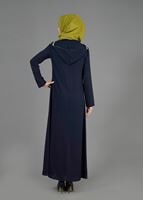 Tesettür giyim LACİVERT T 8166 Uvertur Tesettür Ferace-Alv Fashion