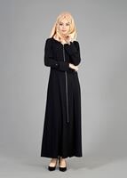 Tesettür giyim SİYAH T 8167 Uvertur Tesettür  Ferace-Alv Fashion