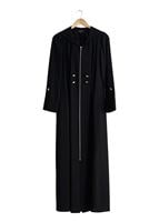 Tesettür giyim SİYAH T 8167 Uvertur Tesettür  Ferace-Alv Fashion