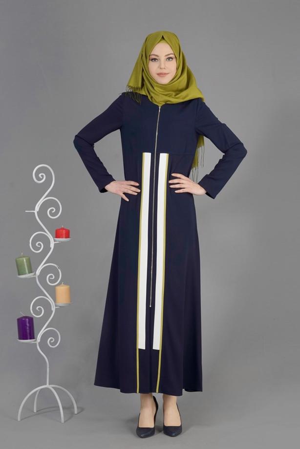Hijab clothing  T 8170 Farah Tesettür Ferace-Alv Fashion - TRENDTESETTÜR