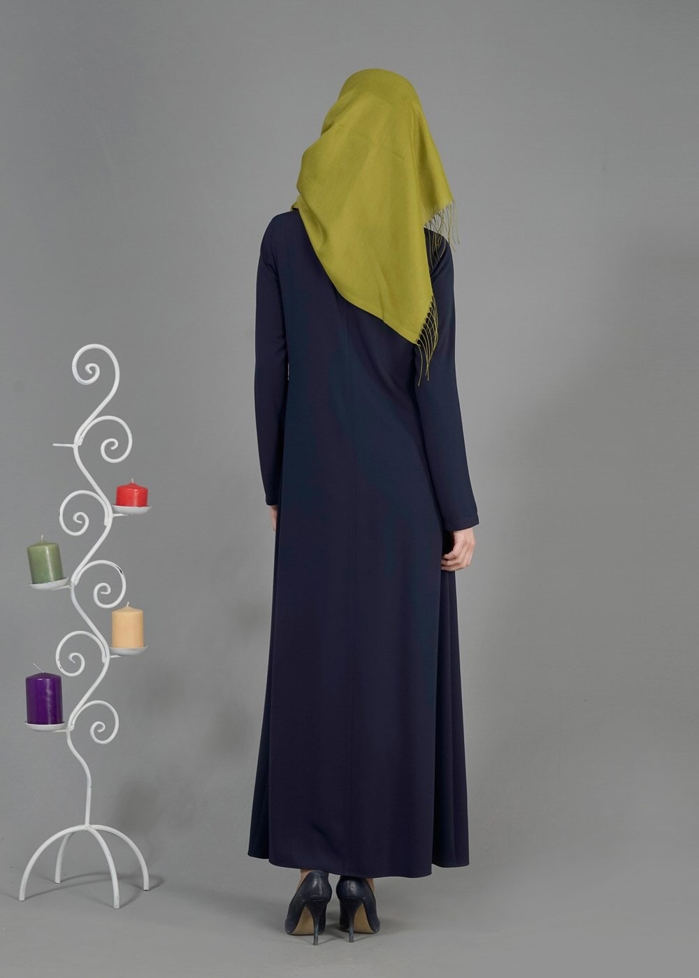 Tesettür giyim LACİVERT T 8170 Farah Tesettür Ferace-Alv Fashion