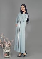 Tesettür giyim MAVİ T 8170 Farah Tesettür Ferace-Alv Fashion